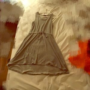 Gray uneven cutout dress